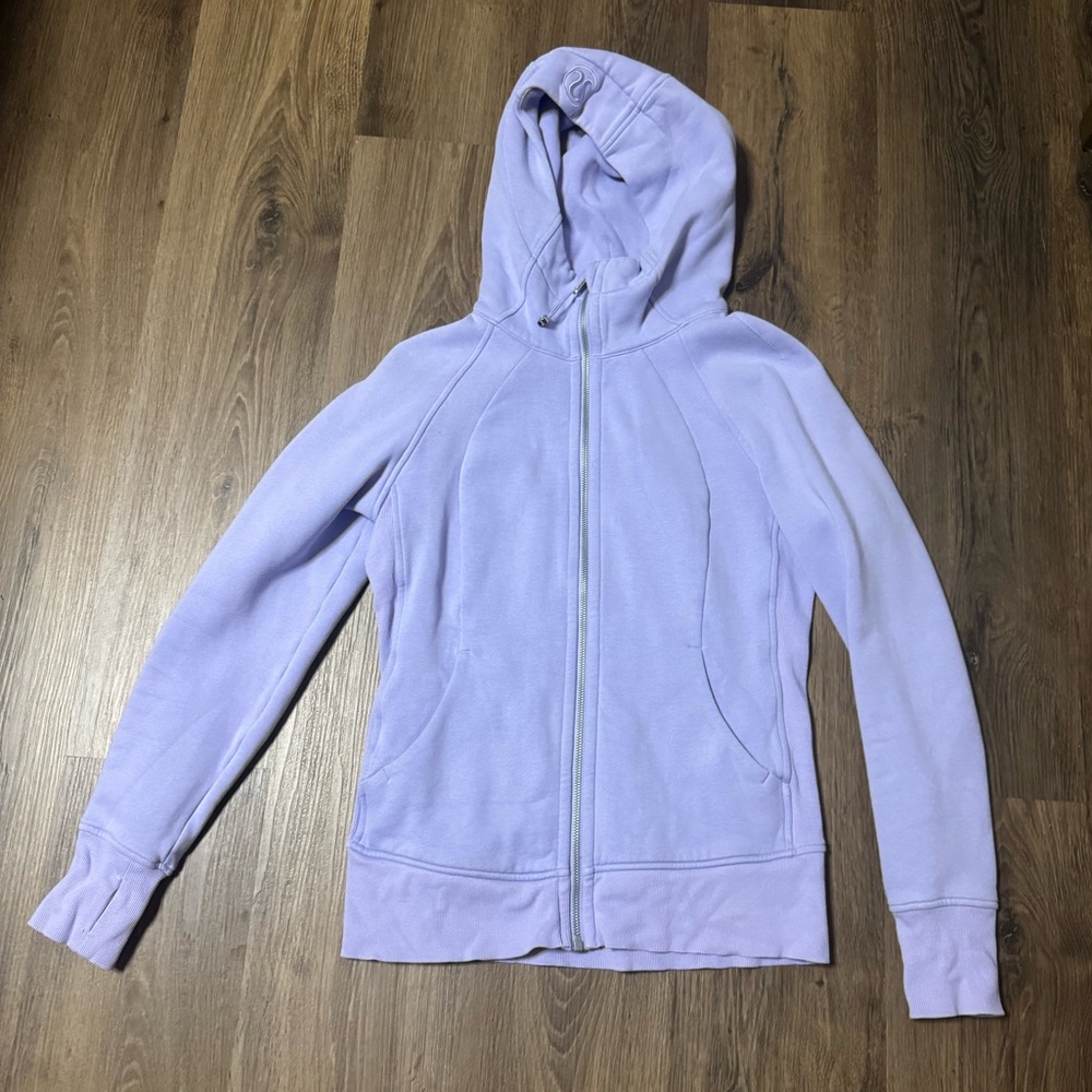 lululemon Lavander Scuba Full Zip Hoodie size 6